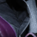 CELINE Hand Bag Leather Purple Auth 114282-19
