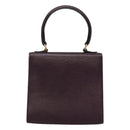 CELINE Hand Bag Leather Purple Auth 114282-3