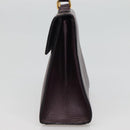 CELINE Hand Bag Leather Purple Auth 114282-5