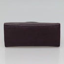 CELINE Hand Bag Leather Purple Auth 114282-5