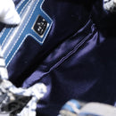 FENDI Zucchino Canvas Shoulder Bag Navy Auth 114284-11