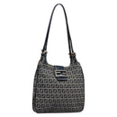 FENDI Zucchino Canvas Shoulder Bag Navy Auth 114284-1