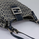 FENDI Zucchino Canvas Shoulder Bag Navy Auth 114284-6