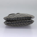 FENDI Zucchino Canvas Shoulder Bag Navy Auth 114284-5