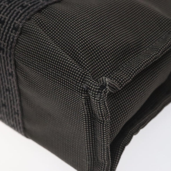 HERMES Her Line PM Tote Bag Canvas Gray Silver Auth 114293