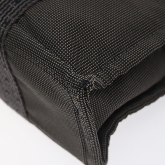 HERMES Her Line PM Tote Bag Canvas Gray Silver Auth 114293