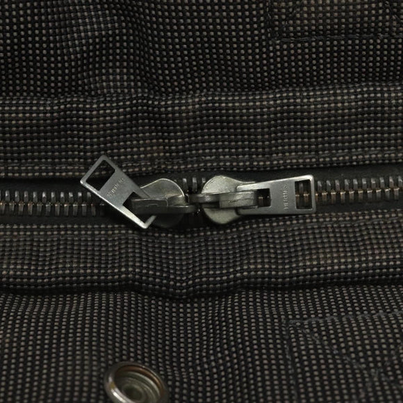 HERMES Her Line PM Tote Bag Canvas Gray Silver Auth 114293