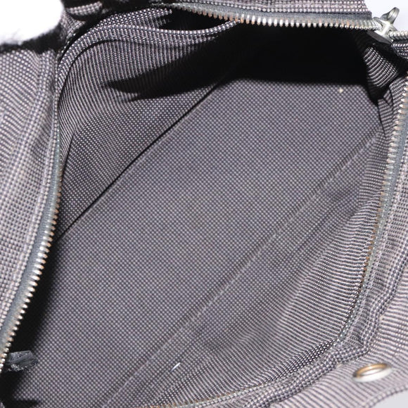 HERMES Her Line PM Tote Bag Canvas Gray Silver Auth 114293