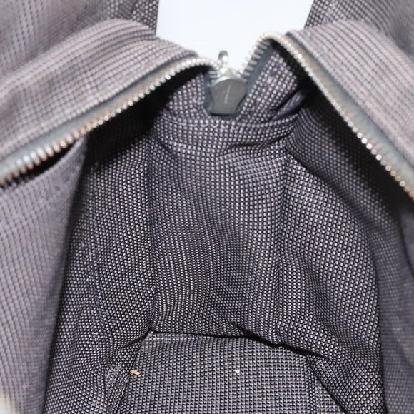 HERMES Her Line PM Tote Bag Canvas Gray Silver Auth 114293