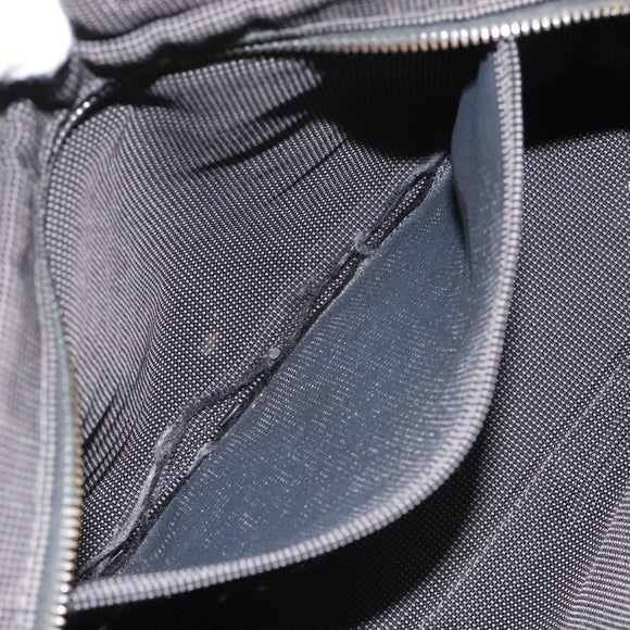 HERMES Her Line PM Tote Bag Canvas Gray Silver Auth 114293