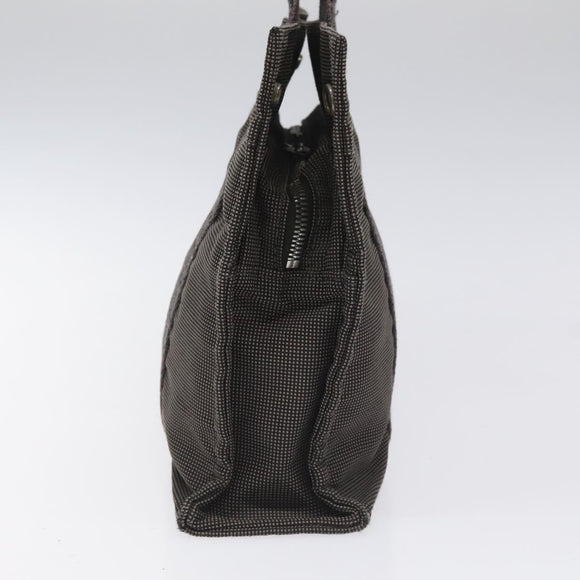 HERMES Her Line PM Tote Bag Canvas Gray Silver Auth 114293