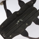 HERMES Her Line PM Tote Bag Canvas Gray Silver Auth 114293-6