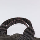 HERMES Her Line PM Tote Bag Canvas Gray Silver Auth 114293-8