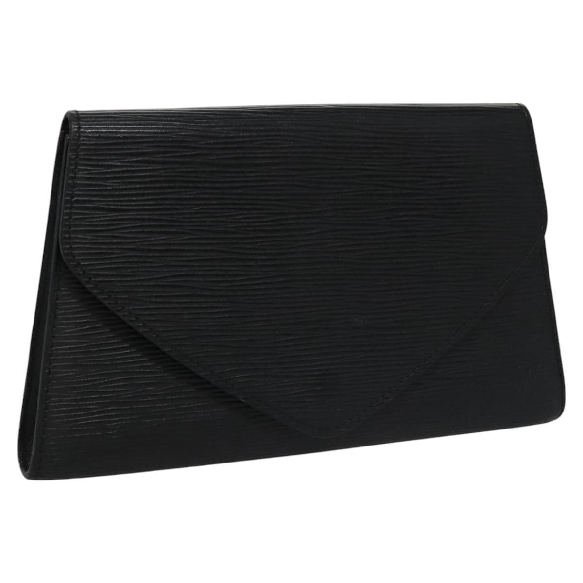 LOUIS VUITTON Epi Art Deco Clutch Bag Black M52632 LV Auth 114305