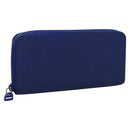 LOUIS VUITTON Taurillon Monogram Zippy Wallet Wallet Blue M80791 LV Auth 114310-1