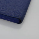 LOUIS VUITTON Taurillon Monogram Zippy Wallet Wallet Blue M80791 LV Auth 114310-16