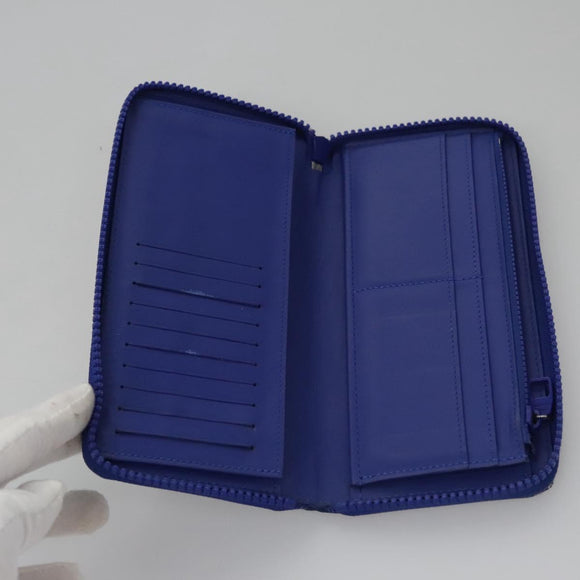LOUIS VUITTON Taurillon Monogram Zippy Wallet Wallet Blue M80791 LV Auth 114310