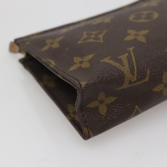 LOUIS VUITTON Monogram Poche Toilette 15 Pouch M47546 LV Auth 114315