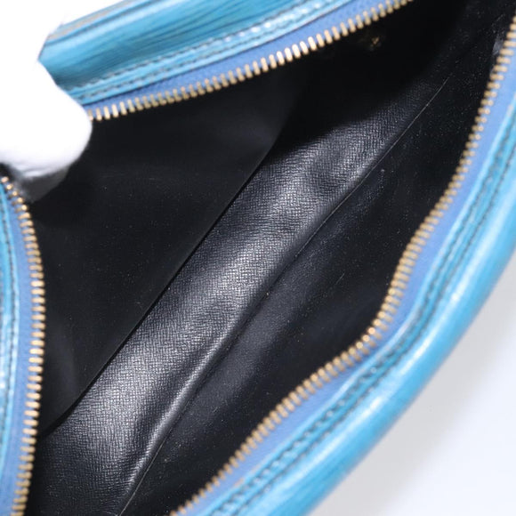 LOUIS VUITTON Epi June Feuille Shoulder Bag Blue M52155 LV Auth 114323