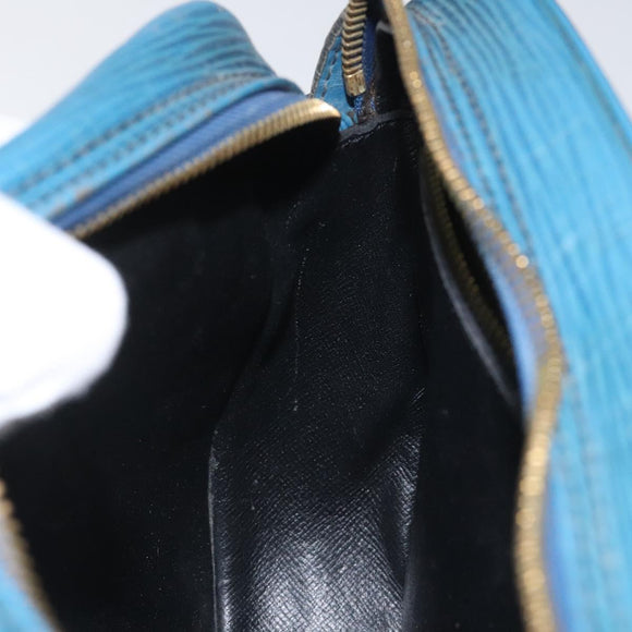 LOUIS VUITTON Epi June Feuille Shoulder Bag Blue M52155 LV Auth 114323