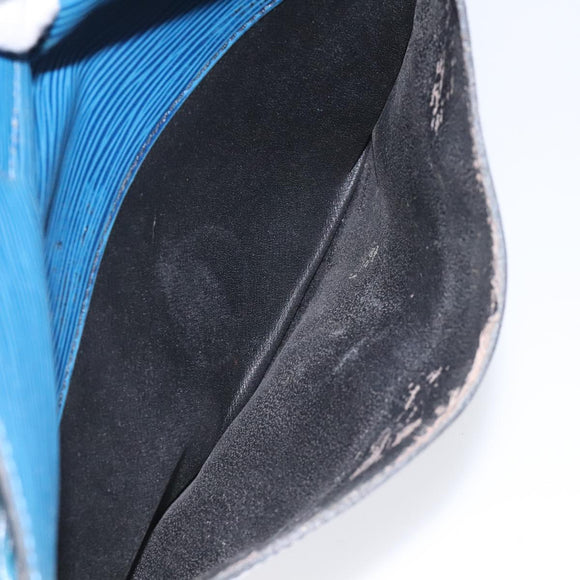 LOUIS VUITTON Epi June Feuille Shoulder Bag Blue M52155 LV Auth 114323