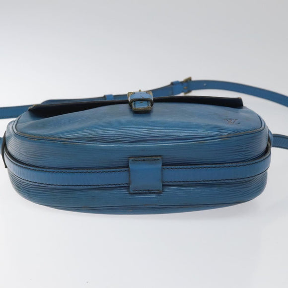 LOUIS VUITTON Epi June Feuille Shoulder Bag Blue M52155 LV Auth 114323