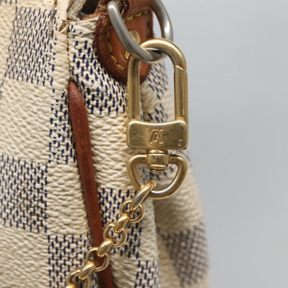 LOUIS VUITTON Damier Azur Eva Shoulder Bag 2way N55214 LV Auth 114329