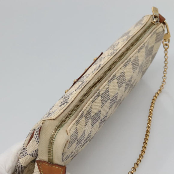 LOUIS VUITTON Damier Azur Eva Shoulder Bag 2way N55214 LV Auth 114329