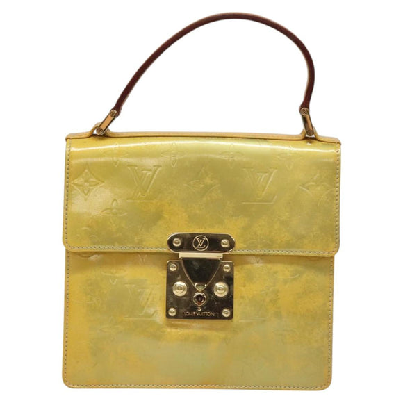 LOUIS VUITTON Monogram Vernis Spring Street Hand Bag Gris M91029 LV Auth 114335