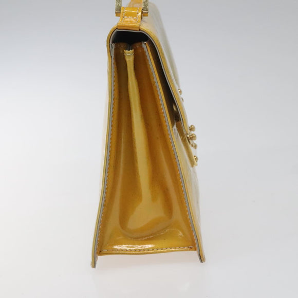 LOUIS VUITTON Monogram Vernis Spring Street Hand Bag Gris M91029 LV Auth 114335