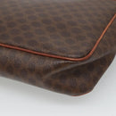 CELINE Macadam Canvas Shoulder Bag PVC Brown Gold Auth 114341-15