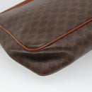 CELINE Macadam Canvas Shoulder Bag PVC Brown Gold Auth 114341-16