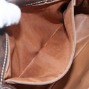 CELINE Macadam Canvas Shoulder Bag PVC Brown Gold Auth 114341-11