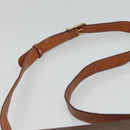 CELINE Macadam Canvas Shoulder Bag PVC Brown Gold Auth 114341-8
