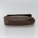 CELINE Macadam Canvas Shoulder Bag PVC Brown Gold Auth 114341-5