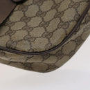 GUCCI GG Supreme Shoulder Bag PVC Leather Beige Green Red Auth 114357-8