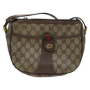 GUCCI GG Supreme Shoulder Bag PVC Leather Beige Green Red Auth 114357-13