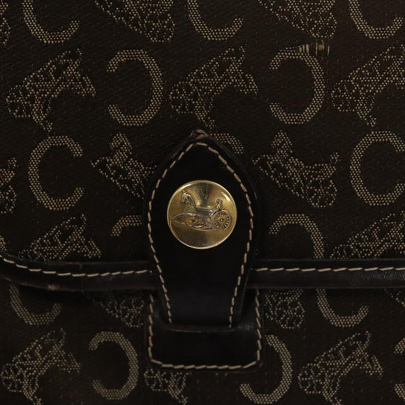 CELINE C Sulky Hand Bag Canvas Brown Auth 114369