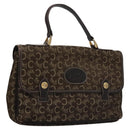 CELINE C Sulky Hand Bag Canvas Brown Auth 114369-1