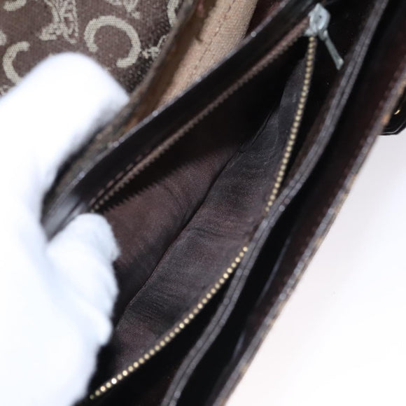 CELINE C Sulky Hand Bag Canvas Brown Auth 114369