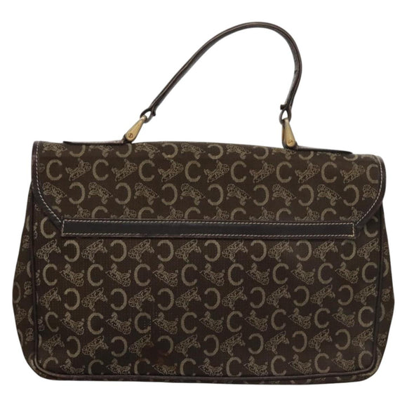 CELINE C Sulky Hand Bag Canvas Brown Auth 114369