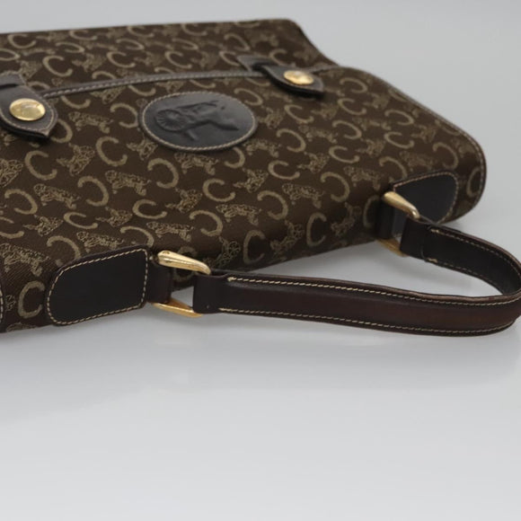 CELINE C Sulky Hand Bag Canvas Brown Auth 114369