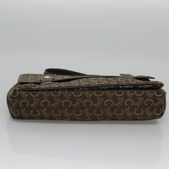CELINE C Sulky Hand Bag Canvas Brown Auth 114369