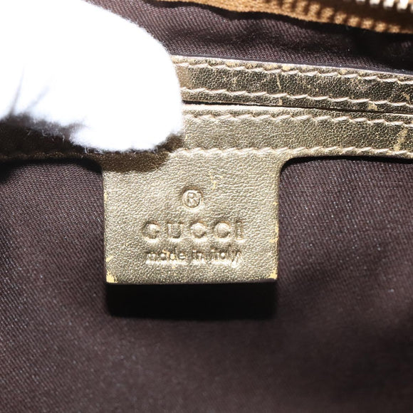 GUCCI GG Crystal Boston Bag Beige 193603 Auth 114377