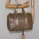 GUCCI GG Crystal Boston Bag Beige 193603 Auth 114377-23