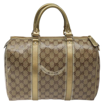 GUCCI GG Crystal Boston Bag Beige 193603 Auth 114377 - 0