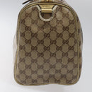 GUCCI GG Crystal Boston Bag Beige 193603 Auth 114377-3