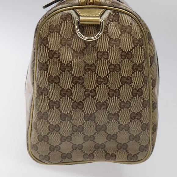 GUCCI GG Crystal Boston Bag Beige 193603 Auth 114377