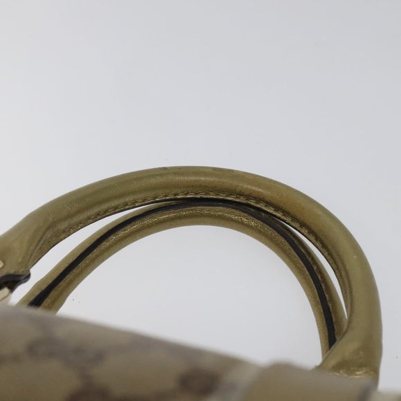 GUCCI GG Crystal Boston Bag Beige 193603 Auth 114377