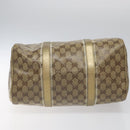 GUCCI GG Crystal Boston Bag Beige 193603 Auth 114377-5